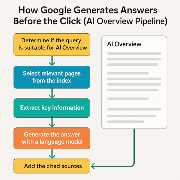 How Google Builds Answers Before the Click (AI Overview Pipeline)